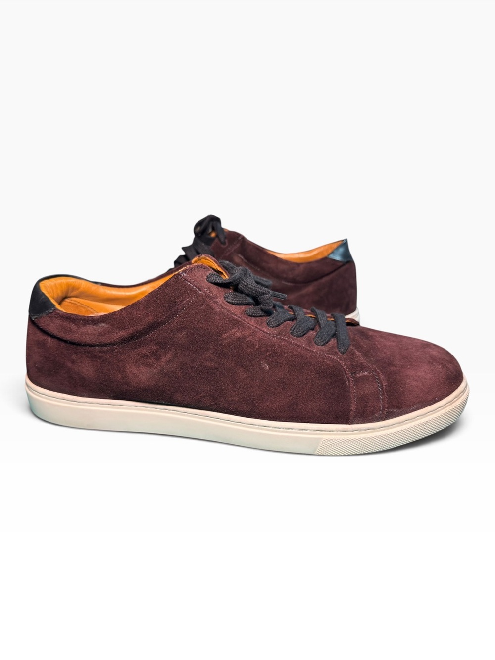 Allen Edmonds Courtside Burgundy Suede Leather Sneakers Mens 11 3E Wide